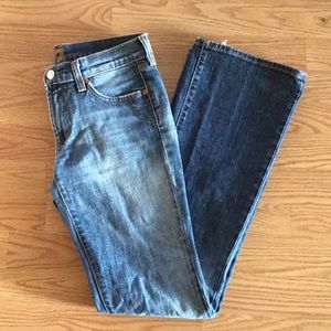 7 for all mankind 26 jeans bootcut dark distressed